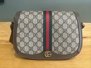 Gucci GG Supreme Ophidia Flap Messenger Bag - Picture 1 of 11