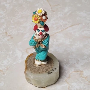 Vintage 1990 Ron Lee Potsie Clown mit Blumen Zirkus süße Figur Gänseblümchen - Bild 1 von 15