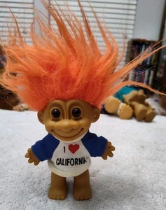 Vintage Troll Doll I Love California Shirt Orange Hair Russ - Picture 1 of 7