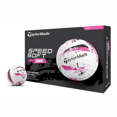 Pelotas de golf Taylor Made SpeedSoft Ink (rosa, 12pk) 1dz 2024 NUEVAS Foto 1 de 2
