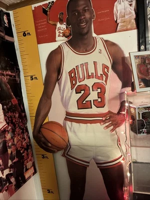 1987 MICHAEL JORDAN 7 Foot MEASURE UP OFFICIAL Basketball POSTER - New Original - Image 1 of 2