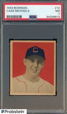 1949 BOWMAN CASS MICHAELS Chicago White Sox #12 PSA-7 - Image 1 of 2