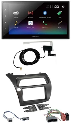 Pioneer DAB MP3 Bluetooth 2DIN USB Autoradio für Honda Civic (2006-2012) - Bild 1 von 4