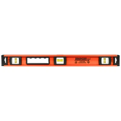 Johnson Level  1253-2400 Heavy Duty 24" I-Beam Aluminum 3 USA Made Vial Level - Image 1 of 4