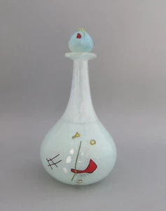Siddy Langley Contemporary British Art Glass Scent Bottle with Stopper/Dropper - Picture 1 of 15