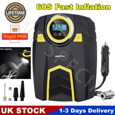 Electric Corded 12V 150PSI Car Tyre Inflator Pump Portable Air Compressor Pump - Image 1 of 4