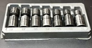 SNAP ON 7-Pc 3/8" Dr 6-Pt Flank Drive® Shallow Impact Impact Swivel Socket Set - Picture 1 of 12