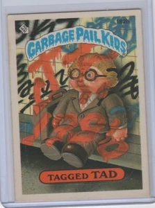 1986 Topps Garbage Pail Kids TAGGED TAD #182B Sticker Card - Picture 1 of 2
