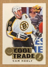 1995-96 CAM NEELY SCORE SUMMIT COOL TRADE CARD #1 BOSTON BRUINS