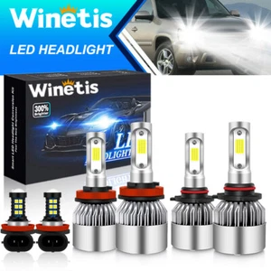 6x LED Headlight + Fog Light Bulbs Kit For Chevy Suburban Tahoe 2007-2014 White - Picture 1 of 9