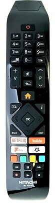 100% Genuine Hitachi RC43141 TV Remote Control Netflix, Youtube & Fplay Buttons - Image 1 of 3