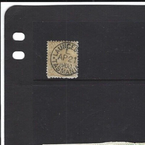 TASMANIA POSTMARK LAUNCESTON 1900 4d BISTRE SIDEFACE Cover