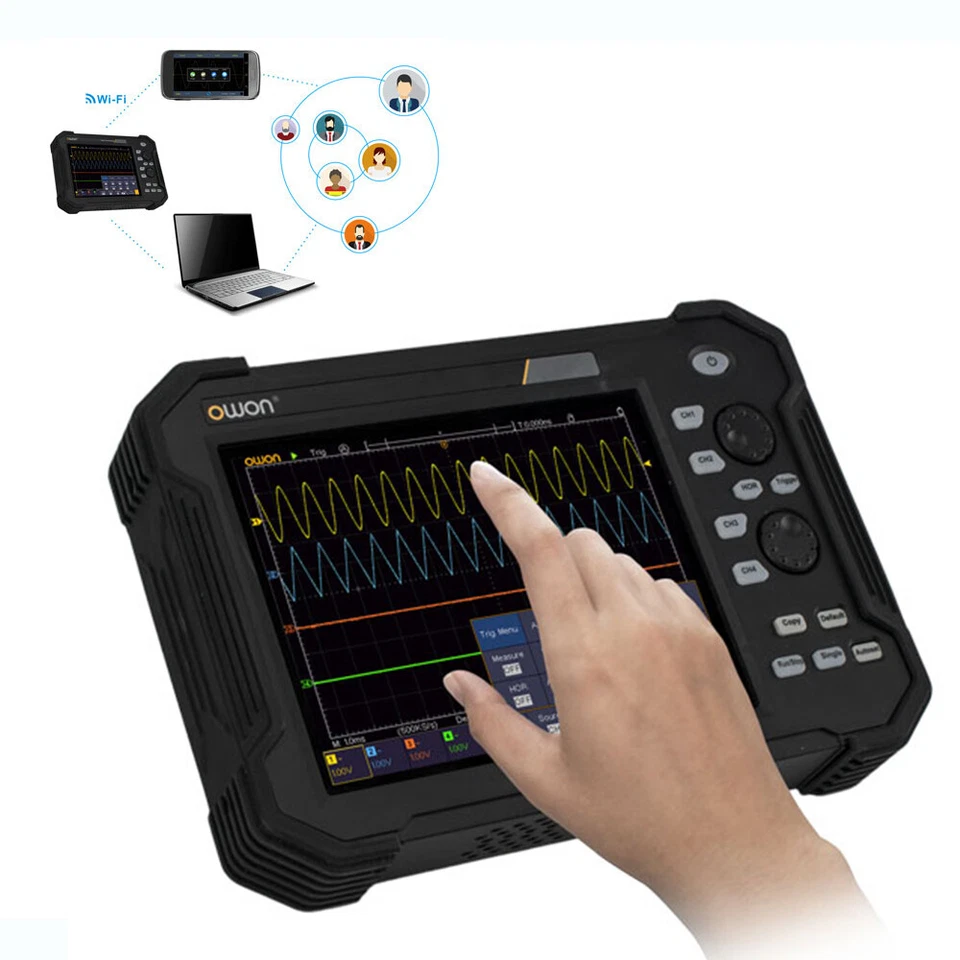 Owon TAO3104W 8BITs 100MHz 4CH Digital Handheld Oscilloscope 1GS/s WIFI Module - Image 1 of 4