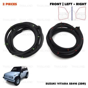 For Suzuki 2 Dr Vitara 1989 '99 Front L+R Weatherstrip Door Rubber Seal - Picture 1 of 10