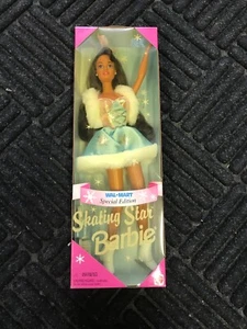 1995 SKATING STAR Barbie Doll Wal-Mart Special Edition Brunette #15511 NRFB - Picture 1 of 2