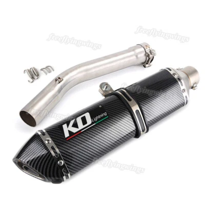 Silenciador silenciador deslizable tubo de escape de enlace medio 470 mm para Yamaha YZF R6 1998-2005 Foto 1 de 4
