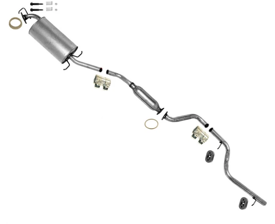 Fits for 1995-1998 Honda Odyssey Middle Resonator & Muffler Exhaust System - Image 1 of 4