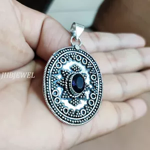 Amethyst facettierter Edelstein 925 Sterling Silber Handarbeit Anhänger kreat... - Bild 1 von 3