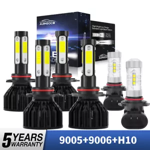 4-Side LED Headlight With Fog Bulbs For Chevy Silverado 1500 2500HD 2003-2007 - Foto 1 di 12
