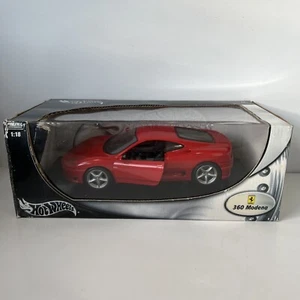 Hot Wheels Ferrari 360 Modena 1:18 Red Diecast Car Metal Collection - Picture 1 of 24
