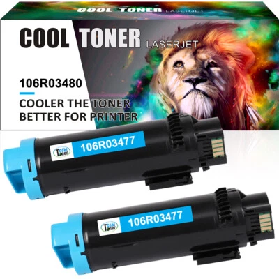 Toner Compatible With Xerox WorkCentre 6515DN Phaser 6510DNM (Cyan, 2 Pack) - Image 1 of 4