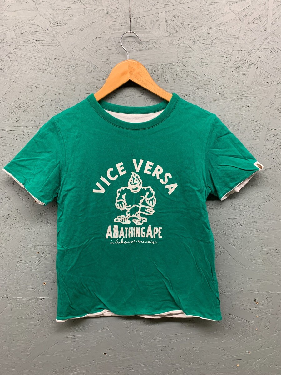 T-shirt Original Camiseta A BATHING APE Bape Logo Tee Morado