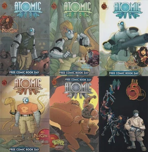 ATOMIC ROBO & RED 5 PREVIEW - SET OF 6 (Free Comic Book Day, FCBD) NM- 2008-2014 - Picture 1 of 13