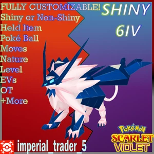 Pokémon Scarlet and Violet ✨SHINY✨ Necrozma Dusk Wings 6IV + Customizable - Picture 1 of 1