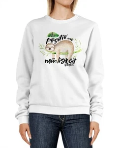 Sweatshirt Damen Faultier Ich wurde positiv auf Müdigkeit getestet - Bild 1 von 3