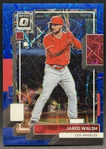 2022 Panini Donruss Optic Baseball Jared Walsh Blue Velocity #/99 Angeli - Foto 1 di 2