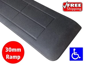 RUBBER THRESHOLD RAMP 30mm WHEELCHAIR ACCESS DISABLED DOOR STEP WEDGE - Picture 1 of 7