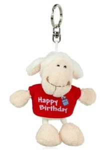 NICI Happy Birthday Sheep Bean Bag Keyring 10cm 32322 - Picture 1 of 1