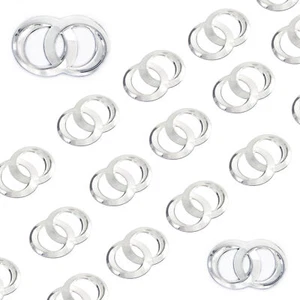 Doppel Ring Konfetti - Silber Glänzend Streuteile Tisch Deko Streudeko Hochzeit - Bild 1 von 1