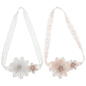Diademas para niñas 2 piezas cabeza princesa flor bebé recién nacido - Imagen 1 de 11