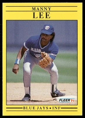 Manny Lee 1991 Fleer #179a Toronto Blue Jays - Image 1 of 2