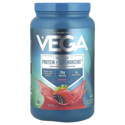 Premium Protein + Supergreens™, Berry, 1 lb 10.6 oz (754 g) - Image 1 of 2