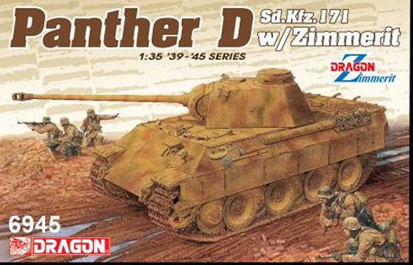 SD.KFZ.171 PANTHER AUSF.D W/ZIMMERIT KIT 1:35 - Immagine 1 di 1