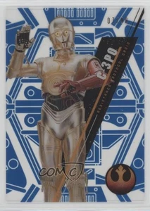 2016 Topps Star Wars High Tek Form 2 Pattern 1 Blue Rainbow Foil 7/99 C-3PO 1cc7 - Picture 1 of 3