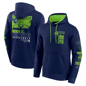 Herren Fanatics Navy Minnesota Timberwolves Game Time Crossover Pullover Hoodie - Bild 1 von 3