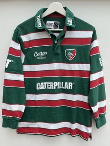 Leicester Tigers 2009 Home Rugby Shirt Cotton Traders Long Sleeve Boys Large L - Picture 1 of 9