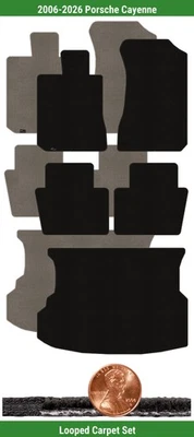 Juego de alfombrillas clásicas personalizadas para Porsche Cayenne '06-26 (5 piezas) #120C Foto 1 de 4