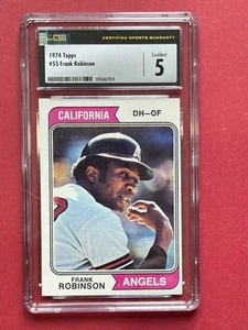 1974 TOPPS #55 FRANK ROBINSON CSG CGC 5 - Picture 1 of 2