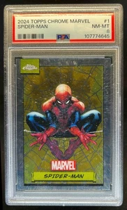 2024 Topps Chrome Marvel Spider-man #1 PSA 8 - Picture 1 of 2