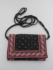 Vintage Vera Bradley Designs Holly Ribbons Elite Crossbody Small Purse USA - Picture 1 of 11