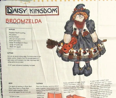 Daisy Kingdom Halloween "Broomzelda" Craft Panel Approx. 21" Tall