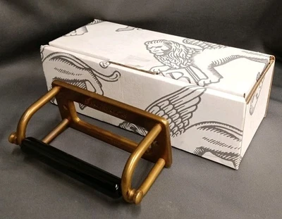 LEFROY BROOKS CLASSIC AGED BRASS PAPER HOLDER NEW OLD STOCK, BOXED  — 第 1/4 张图片