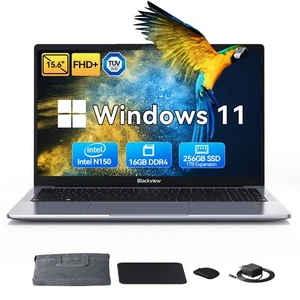 Huidun HiBook 6 Laptop 15.6 in 16GB DDR4 256GB SSD Intel N150 Win 11 With Mouse - Picture 1 of 12