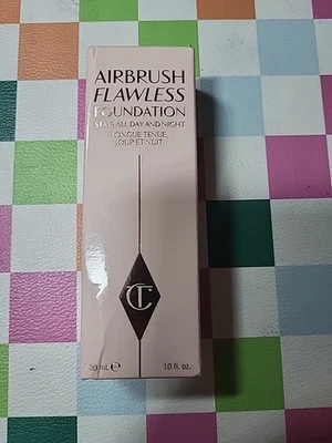 Charlotte Tilbury AIRBRUSH FLAWLESS Foundation 7 Warm/Chaud 1 oz New/Boxed - Image 1 of 4
