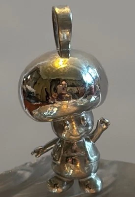 Colgante de plata de ley 925 Super Mario Sapo Dije Estatuilla Kinopio Seta Foto 1 de 4