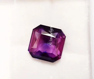 10.60 Ct Certified Natural Purple Bluish Sapphire Square Shape Loose Gemstone - Picture 1 of 7